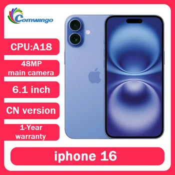 Apple iPhone 16 Entity SIM Smart Phone 128GB/256GB/512GB 6.1inch OLED A18 Chip Original Face Id NFC Unlocked Used Cellphone