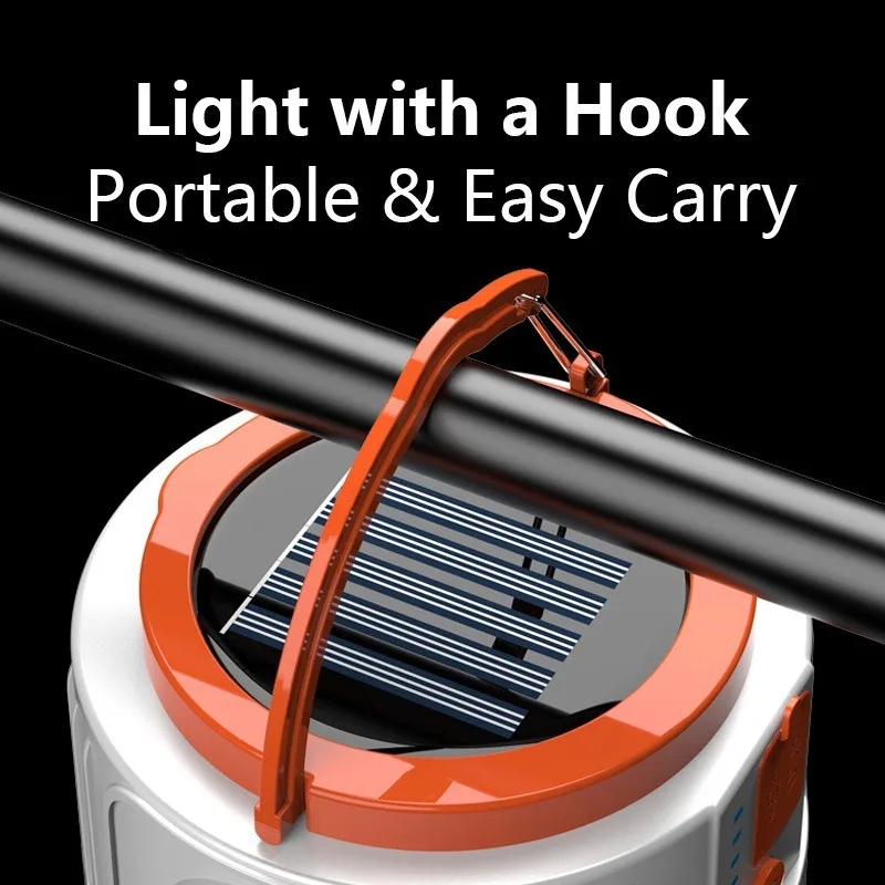 Solar Light Bulb Camping Solar LED Light USB Rechargeable 5Lighting Modes Tent Hanging Bulb for Outdoor Hiking Emergency Outage camping lamp camping lights solar lantern