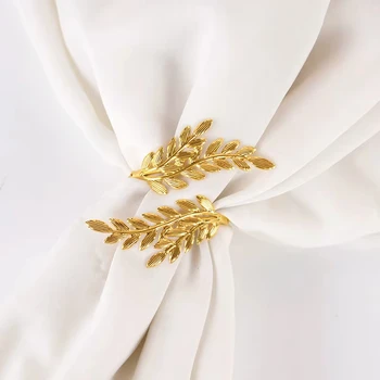 Gold Leaf Napkin Rings 1