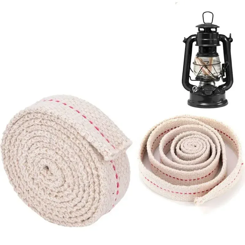 Sopcone Lot De 4 Rouleaux De Mèches Plates En Coton Pour Lampe à Huile De 2 Cm, Lanternes Victoriennes Avec Point Rouge Pour éclairage De Brûleur à Kérosène Ou Mèche à Huile