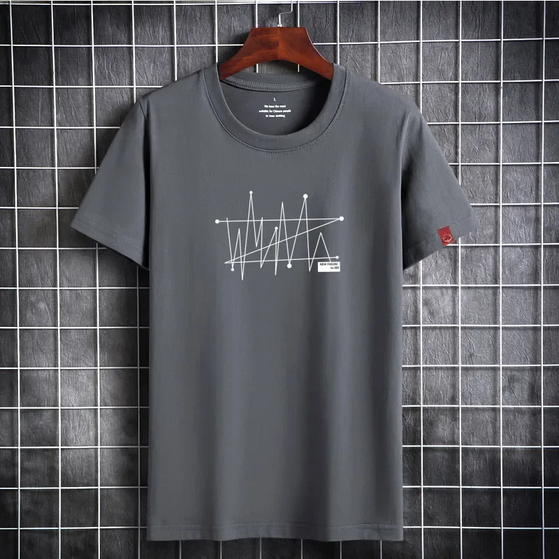 Mens T Shirts Casual Short Sleeve 2023 Summer Top Tees Fashion Clothes High Quality Printed Cotton TShirts for Men Clothing