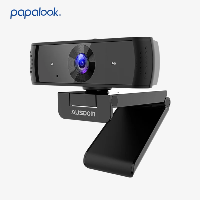 Ausdom Aw651s 2k Fhd Autofoco Computador Webcam 30fps Usb Câmera Web com Microfone e Privacidade Capa Streamcam para Computador Portátil