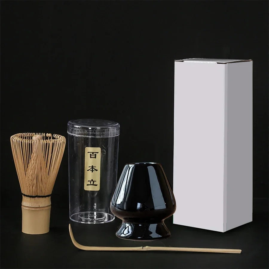 Matcha Whisk And Spoon Set With Stand Japanese Tea Tool 3 Piece_voghion.com