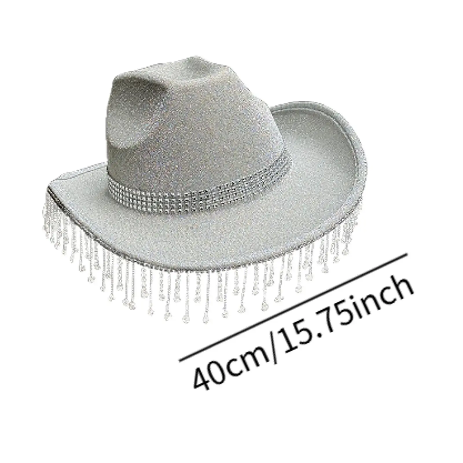 Western Cowboy Hat Novelty Decor Lightweight Headwear Wide Brim for Wedding Stage Performance Engagement Men Women Outdoor