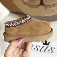 Designer Winter Children Fur Slippers Tasman Girl Boy Baby Snow Ankle Boot Toddler Tazz Classic Kids Mini Luxury Brand Warm Shoe 1