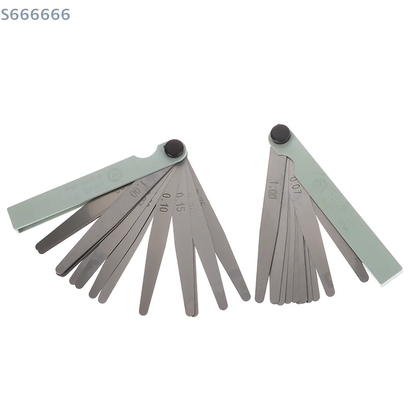 Feeler Gauge Metric Thickness Gauge Set 14/17 Blades Feeler Stainless Steel Gap 0.05-1.0mm Thickness Filler Tool