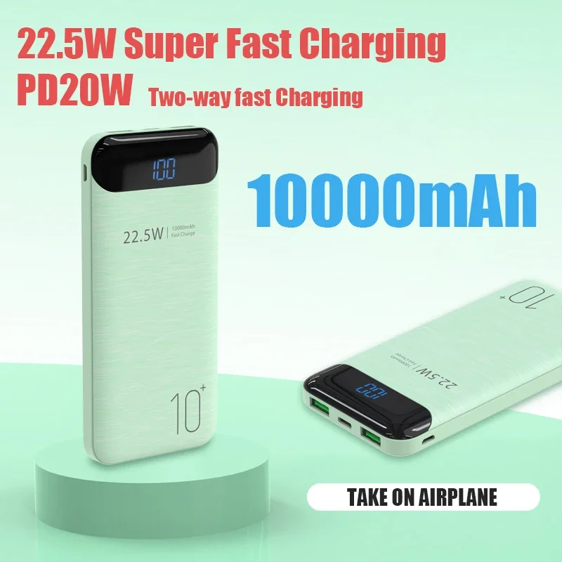

10000mAh Power Bank 22.5W Fast Charging PD 20W Powerbank Portable Battery Charger For iPhone 14 13 12 Pro Max Xiaomi