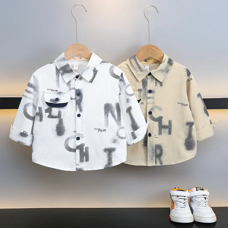 Spring Autumn Boy's Long Sleeve Shirt Jacket Children's Fashionable Baby Clothes New Hot Sale Of The Season Style Male Toddler S