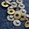 UNION MADE Button Japan Imported YKK Double-needle I-button Retro Old Gold and Copper Jeans Buckle 1