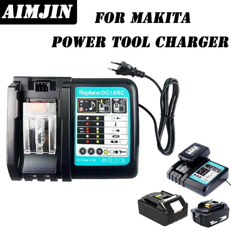 

DC18RC Li-ion Battery Charger 3A Charging Current for Makita 14.4V 18V BL1830 Bl1430 DC18RC DC18RA Power Tool 3A charger