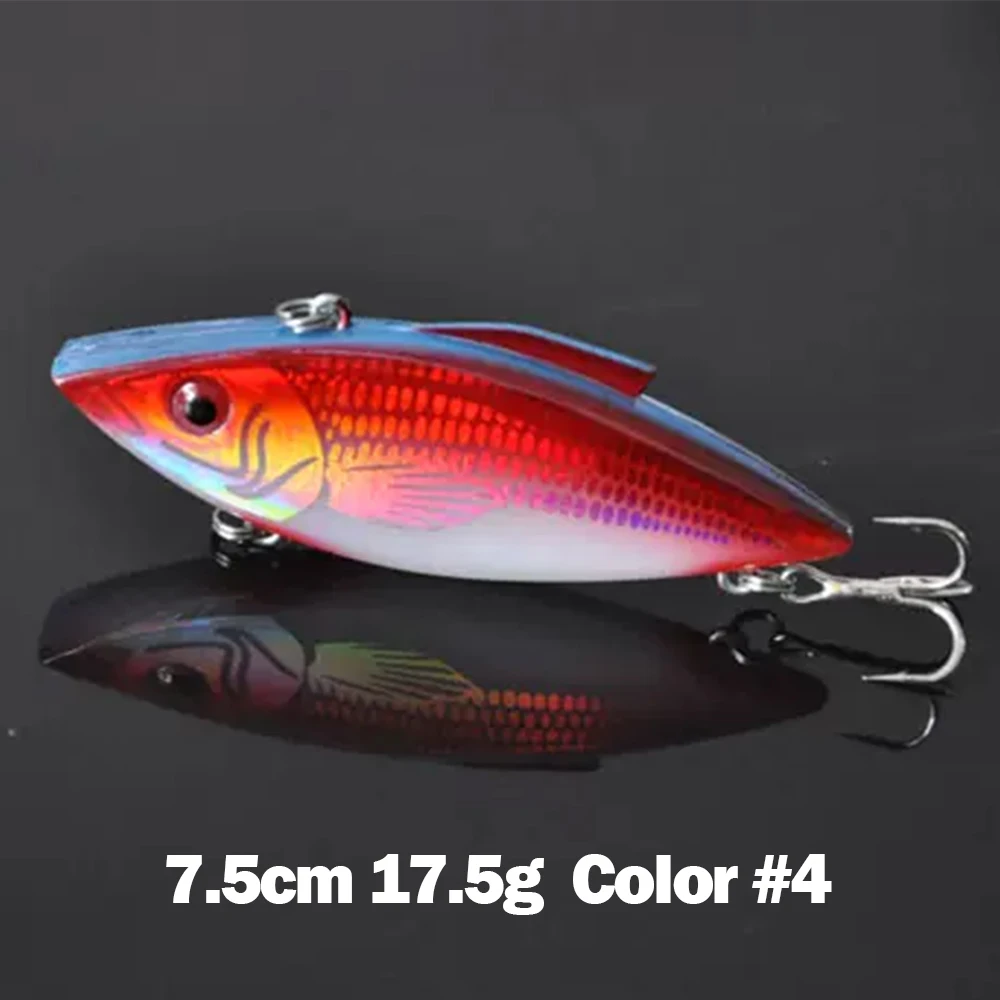 Rattlin Lipless Crankbait VIB Fishing Bait Trap Saltwater 6.5cm/7.5cm Hard Lure Trolling Walleye Salmon Sinking Wobber Fishing