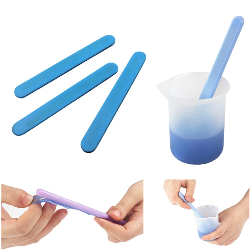 Stirring Rods Epoxy Liquid Paint Mixing Stirrer Reusable DIY Resin Glue Tools reusable silicone stir stick stirring rod epoxy liquid paint mixing stirrer dropship