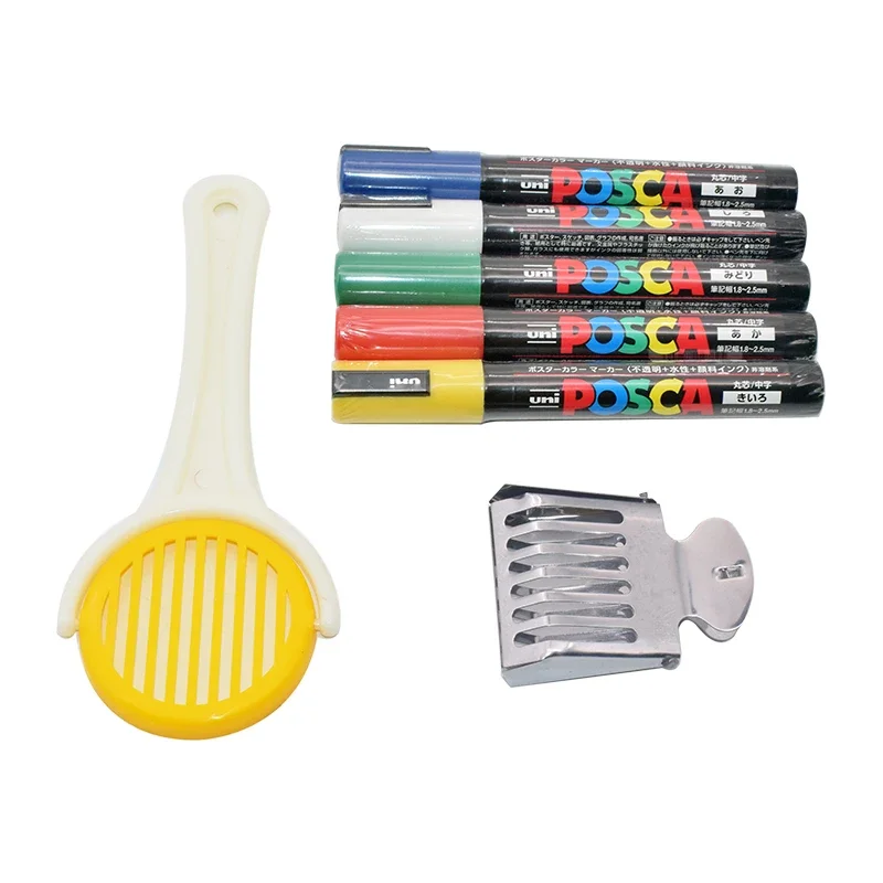 Queen Marking Kit POSCA Marking Pen with One-Handed Queen Bee Cage Bee Mark Pen Rearing Beekeeping Tools