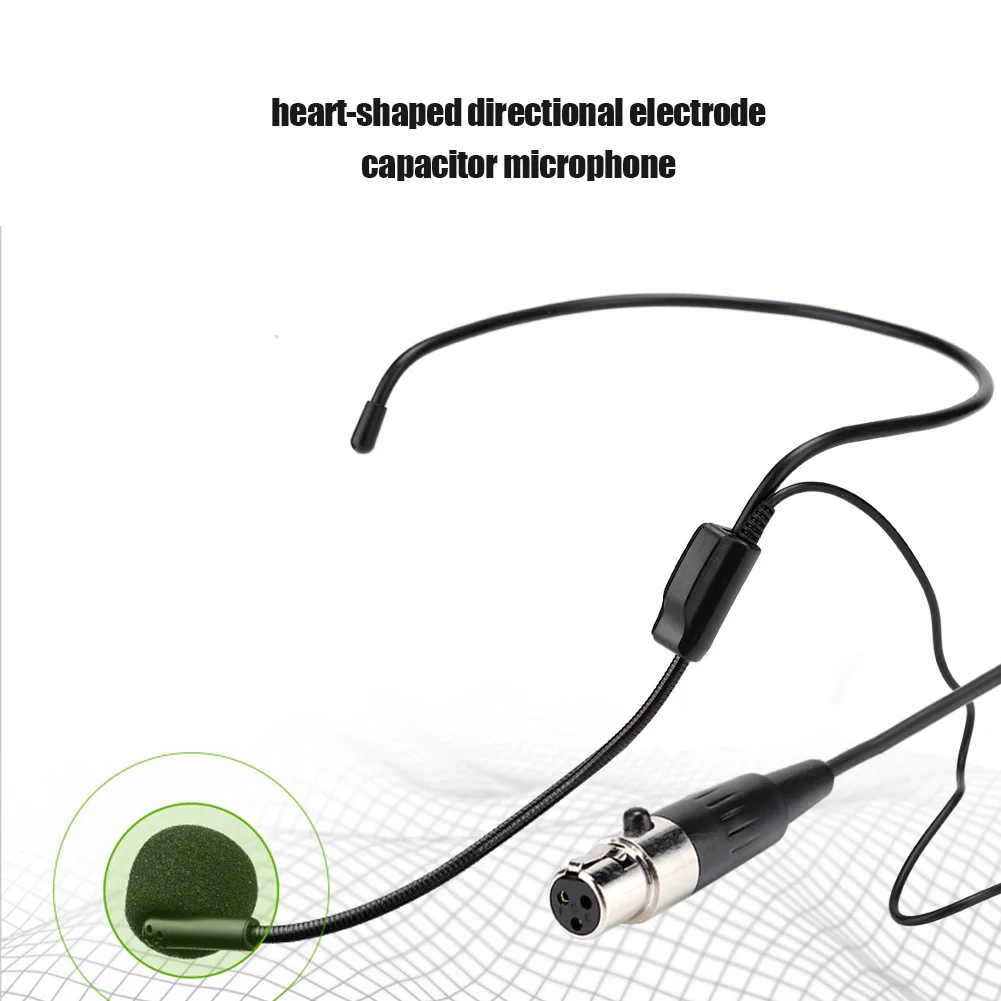 Head Wear Mic Amplifier Mic Mini XLR 3 Pins TA3F Plug Professional Wireless Head Wear Mic Headset Microphone Wireless Microphone