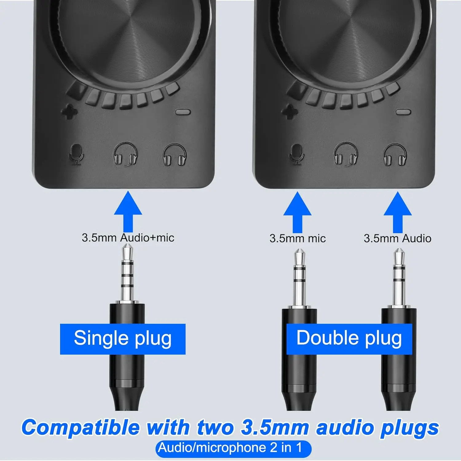 USB 사운드 카드 가상 7.1 서라운드 사운드 USB 외부 사운드 카드 어댑터 PC/PS4/PS5/Mac/게임용 헤드셋 플러그용 사운드 효과