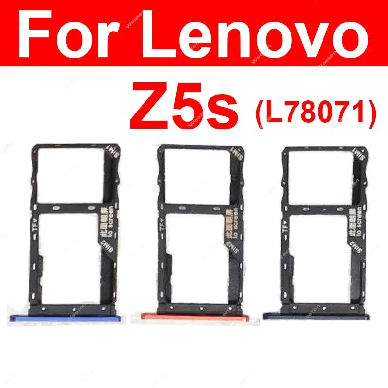Vassoio Per Sim Card Per Lenovo Z5S Z5S L78071 Supporto Per Scheda Sim Slot Card Reader Adapter Parts