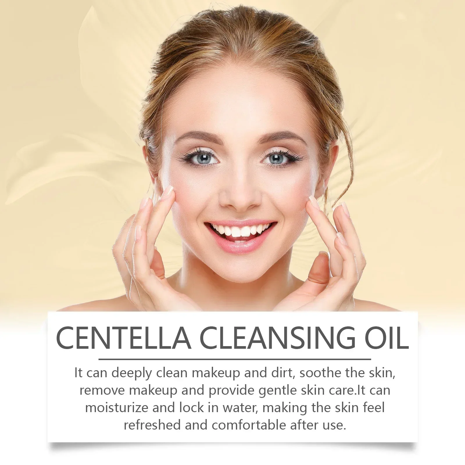 Centella Asiatica Light Cleansing Oil for Sensitive Skin Refreshing and Gentle Cleansing Facial ,Eye and Lip Makeup Remover 3