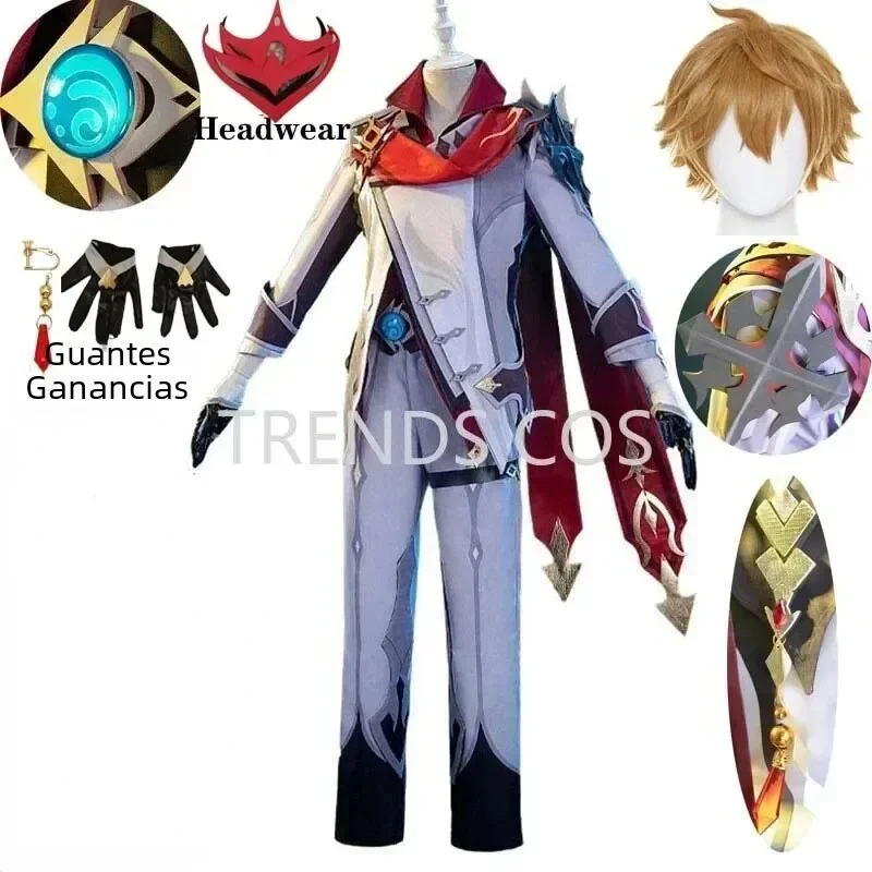

Tartaglia Cosplay Costume Complete Set with Wig Childe Cosplay Tartaglia Outfits Halloween for Comic with