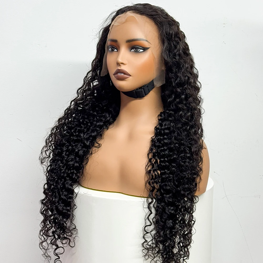 250 Density Water Wave Curly 13x4 Lace Front Wigs Human Hair Frontal Curly Human Hair Wigs 20-32inches For Women