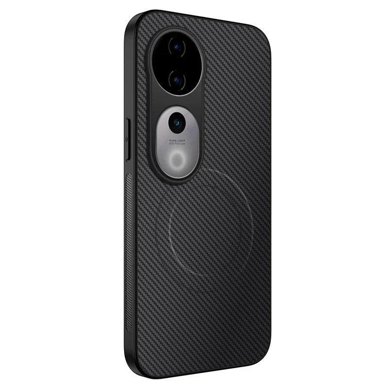 Carbon Fibre Kevlar Magnetic Phone Case with Camera Protector and Shockproof Armor