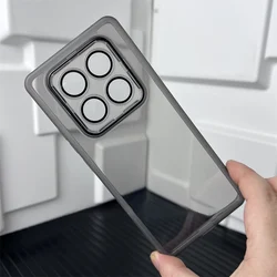 Transparent Soft Silicone Protective Lens Cover - Enhanced Back Shell Case for POCO X6 5G (Black)