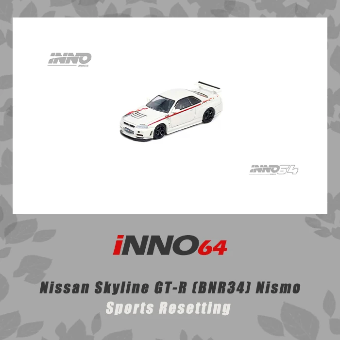 

INNO 1:64 Scale Nissan GTR R34 Nismo Skyline Alloy Car Model Collection