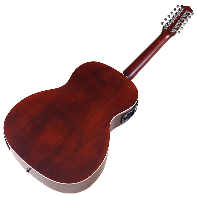 Acoustic Guitar 41 Inch Acoustic Guitar 12 String Folk Guitar High Gloss Acoustic Spruce Wood Top Matte Finish Can Add EQ