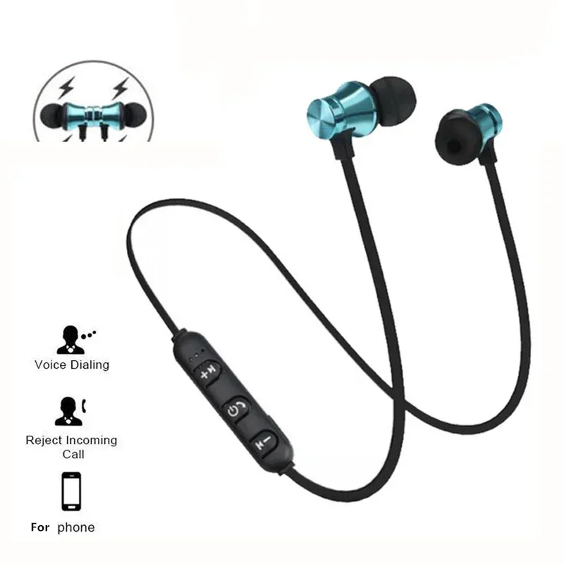 

Sports magnet Stereo Bluetooth Earphone With HD Mic Wireless Sport Headset Earbuds For Android IOS headphone