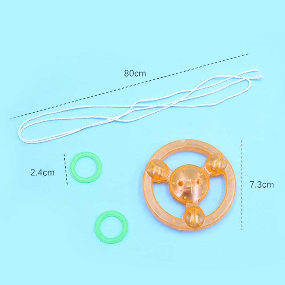 1Pcs Color Random Hand Pull Luminous Flashing Rope Flywheel Toy LED Light Up Toys Novelty For Children's Birthday Funny Gift