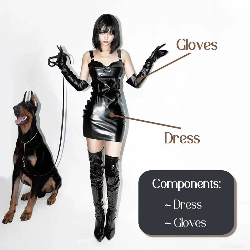 Vestido y guantes