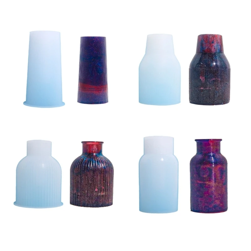 

Flower Container Makeup Brushes Holder Resin Mold Flower Vase Epoxy Mold DIY Dropship