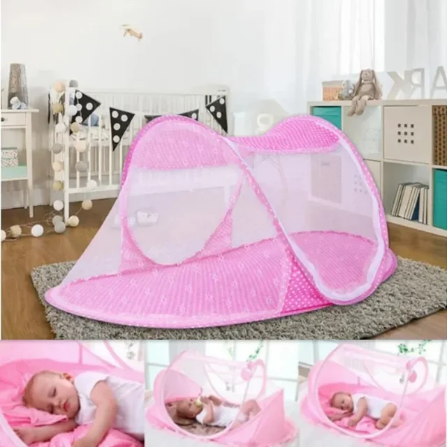 Baby Folding Mosquito Net 0-3 Years Old Portable Foldable Mosquito Net High-density Mesh Baby Tent Bedding Travel Mosquito Net 3