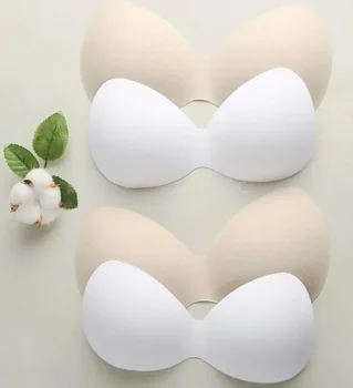 1 Pair Women Summer Swimsuit Padding Inserts Sponge Foam Bra Pads Chest Cup Breast Bra Bikini Insert Chest Pad 1