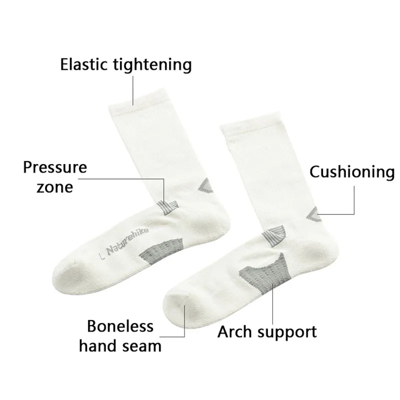 Naturehike New Quick Dry Short Socks Camping Travel Wear-resistant Moisture Wicking Right Angle Socks Outdoor Sports Long