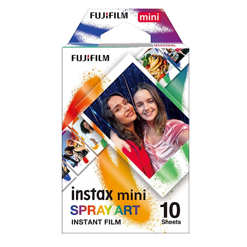 New Fujifilm Instax Mini Film Instax Mini 11 Spray Art Design Film For Fuji Mini 11 8 9 7s 25 26 70 90 Instant Camera SP-1 SP-2