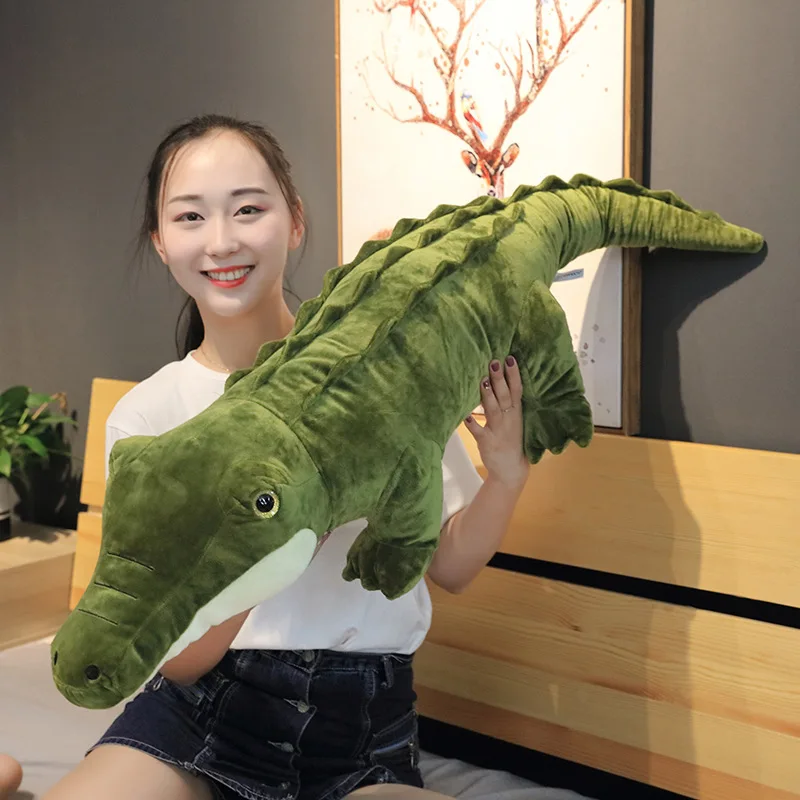 

90cm Soft Animal Plush Doll Realistic Crocodile Stuffed Toy Animal Model Plush Pillow Cushion For Kids Couple Birthday Gift