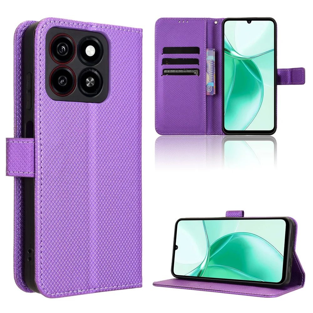 Elegant Leather Flip Wallet Case with Magnetic Book Holder