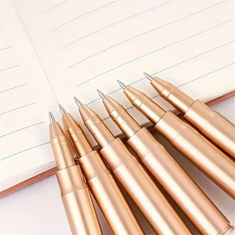 Set di 10 penne a sfera portatili in plastica con punta in acciaio da 0,7 mm, penne resistenti per studenti, scuola, ufficio e uso aziendale - immagine 5