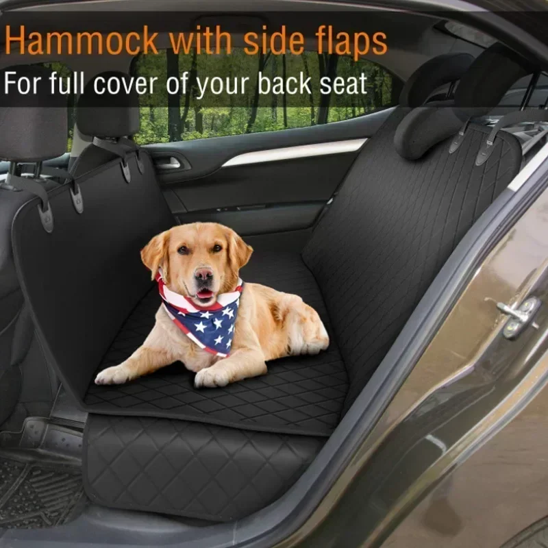 Dog Car Seat Cover Waterproof Pet Dog Carriers Travel Mat Hammock For Small Medium Large Dogs Car Rear Back Seat Safety Pad