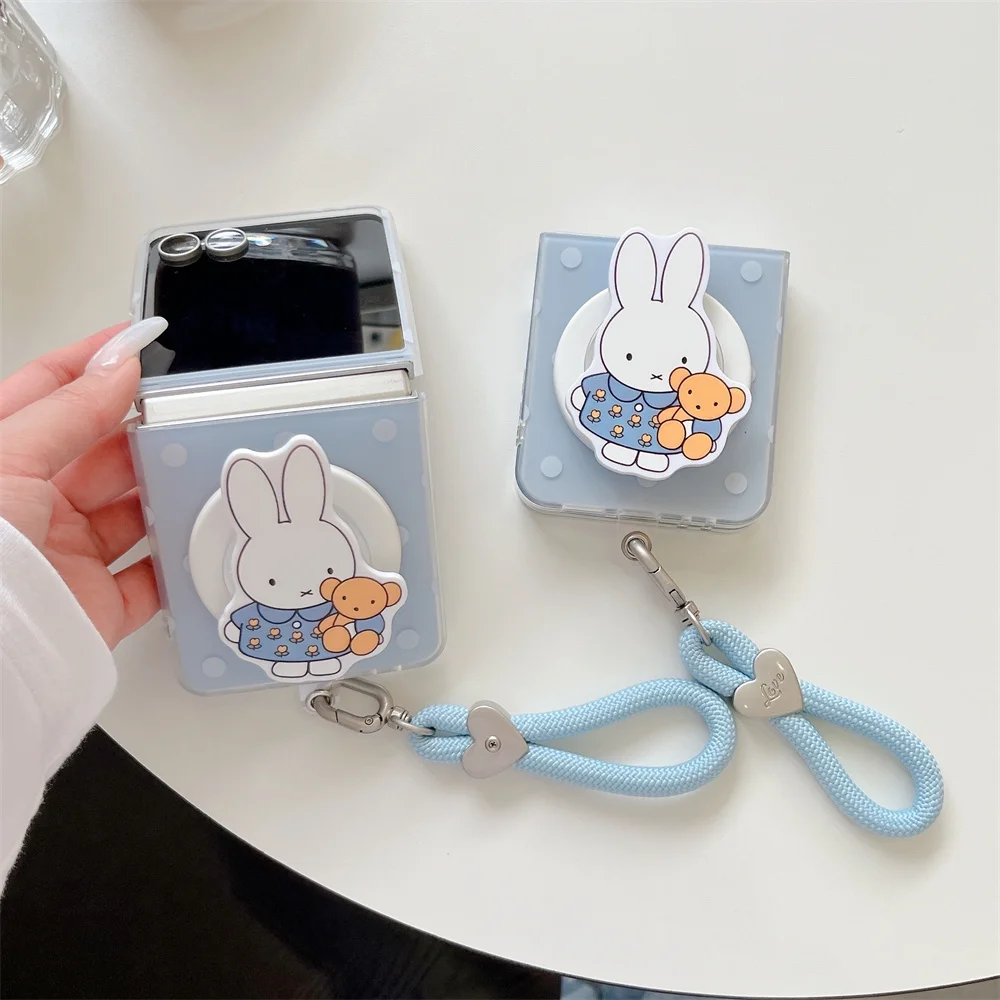 Polka Dot Magnetic Phone Case with Magsafe and Miffy Rabbit Stand