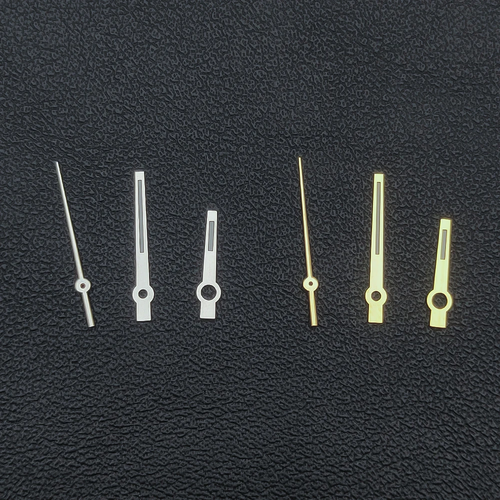 Manbushijie Silver and Gold Watch Hands with Green Luminous Detailing