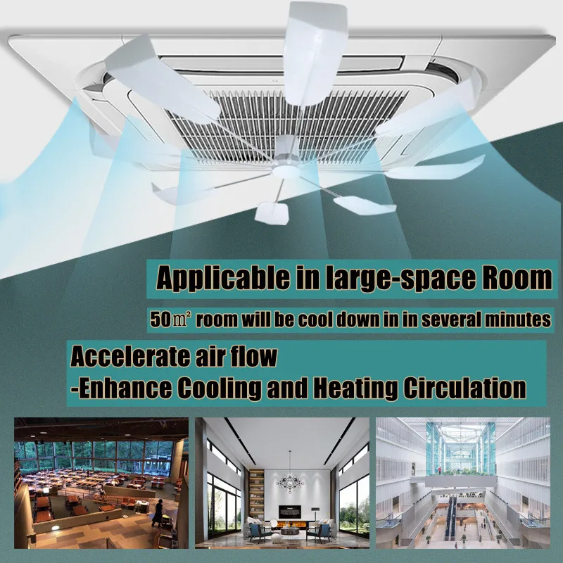 Cassette Aircon Wind Guide Fan Central Aircond Wind Guide Fan 360&deg; Fast Cooling evenly Anti Direct Blowing Good A