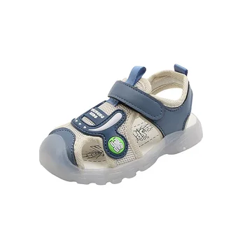 2 025 Scarpe da bambino illuminate a LED | Sandali e pantofole da cowboy dei cartoni animati con suola morbida, calzature estive unisex per bambini 1