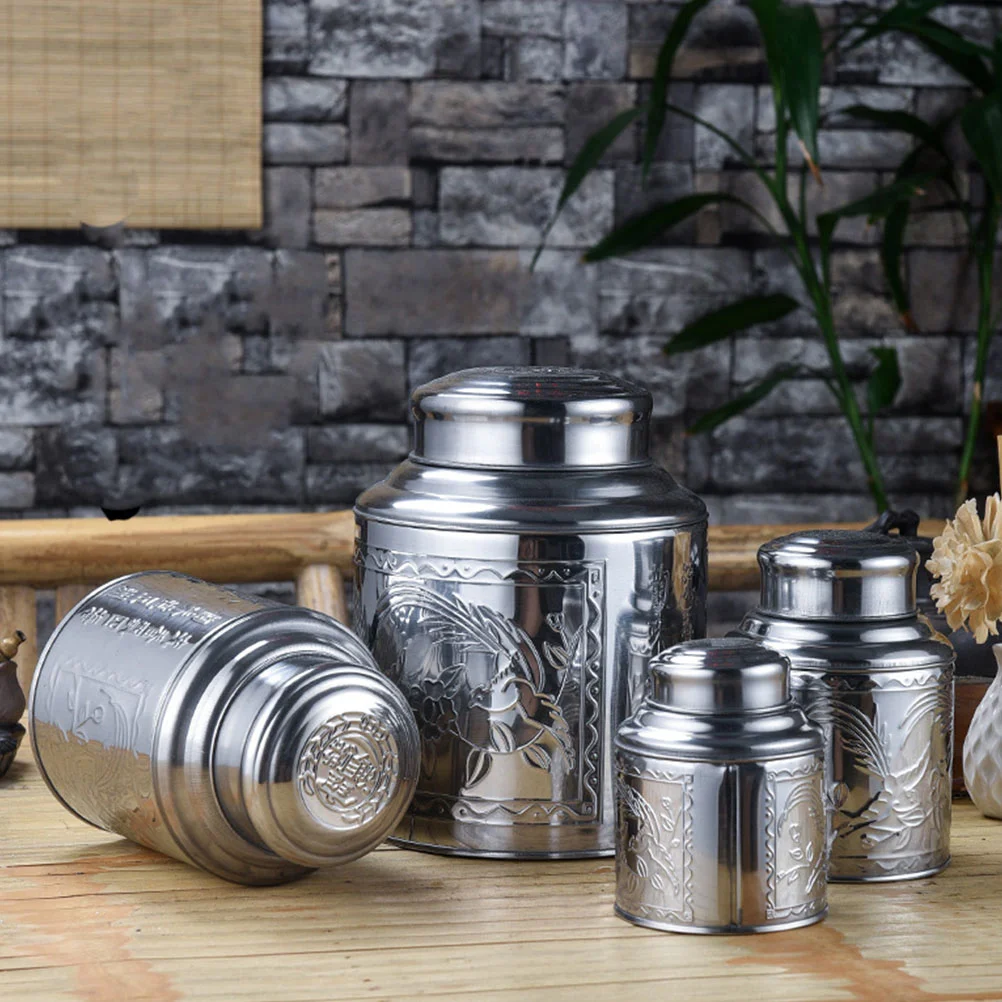 

Stainless Steel Tea Tea Packaging Iron Box Household Portable Mini Metal Tea Box Small Sealed Tea Kettle Food Container