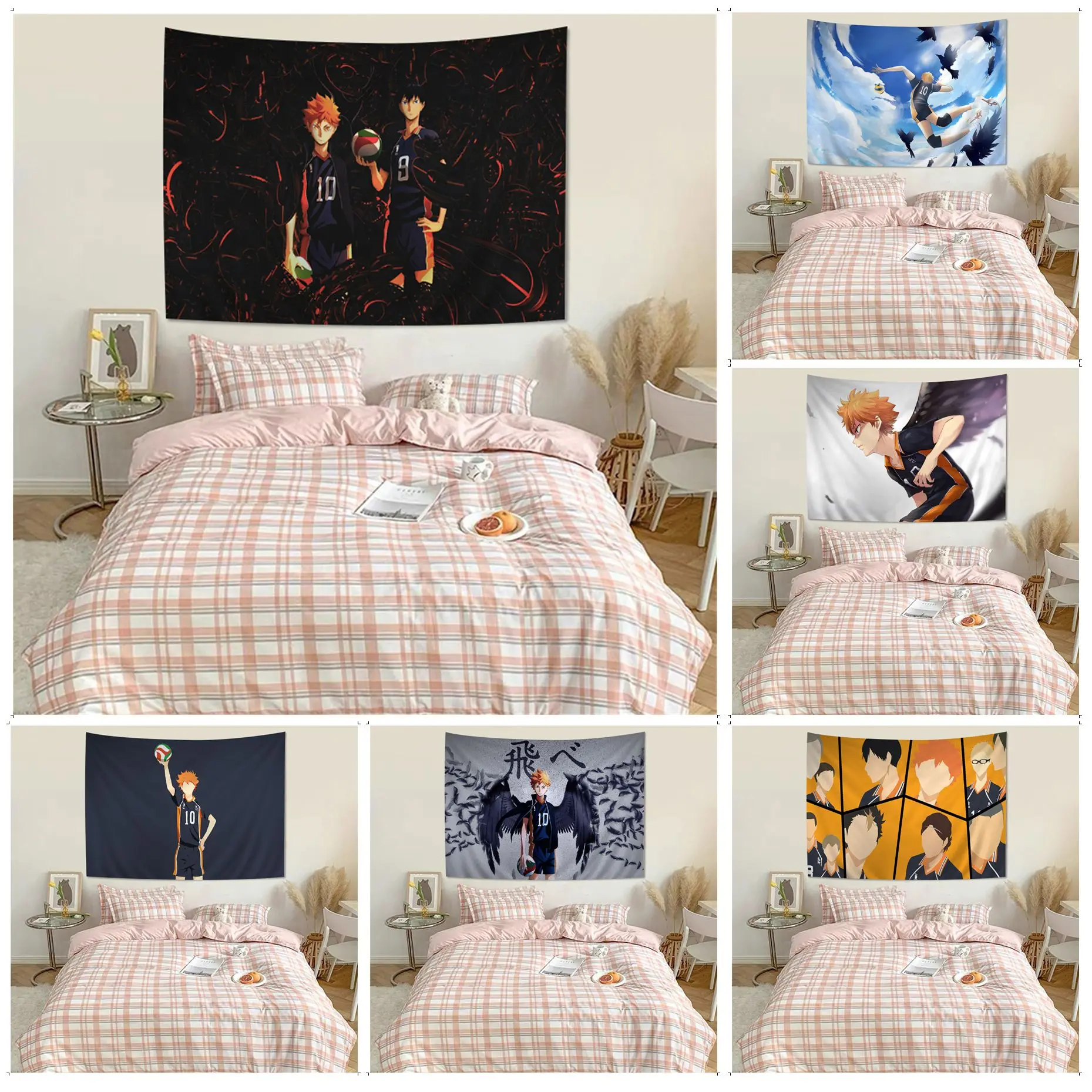 

Haikyuu Tapestry Chart Tapestry for Living Room Home Dorm Decor Art Home Decor