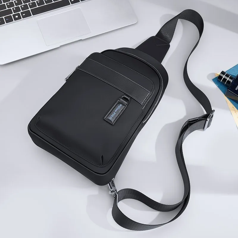 WILLIAMPOLO Luxury Brand Men Chest Bag Business  Canvas Crossbody Bag Casual Men Shoulder Bag Fashion Exercise Chest Pac