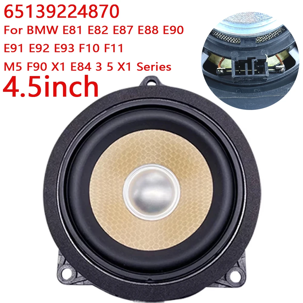 Car Door Midrange Speaker For BMW F30 F10 F11 F32 F34 F01 F02 E90 E60 3 5 7 Series 4.5Inch Car Dashboard Internal Accessories audio speakers kit midrange speakers