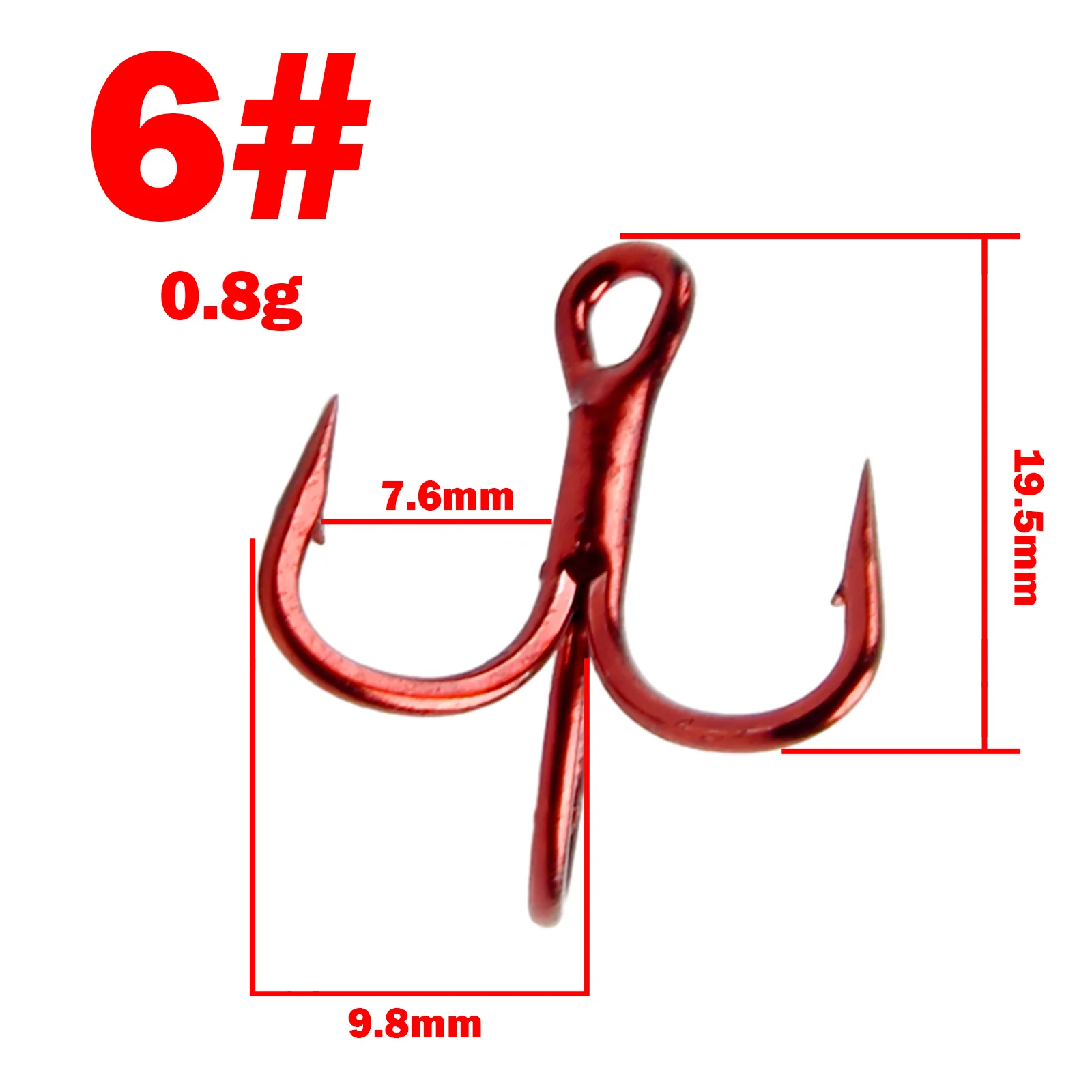 

Round Treble Hook Fishhook 6#/8#/10# Fishing Tackle Stainless Steel Strong Bass Lure Hook Three Claw Anchor Hook Durable