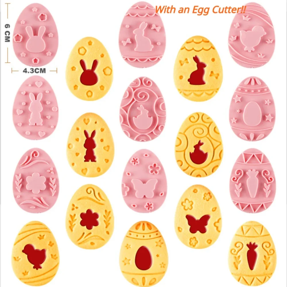 8pcs/9pcs Sugar Turning Baking Mold Chocolate Pastry Press Holiday Cookie Cutter Set Cartoon Press Type Baking Embossing Mold