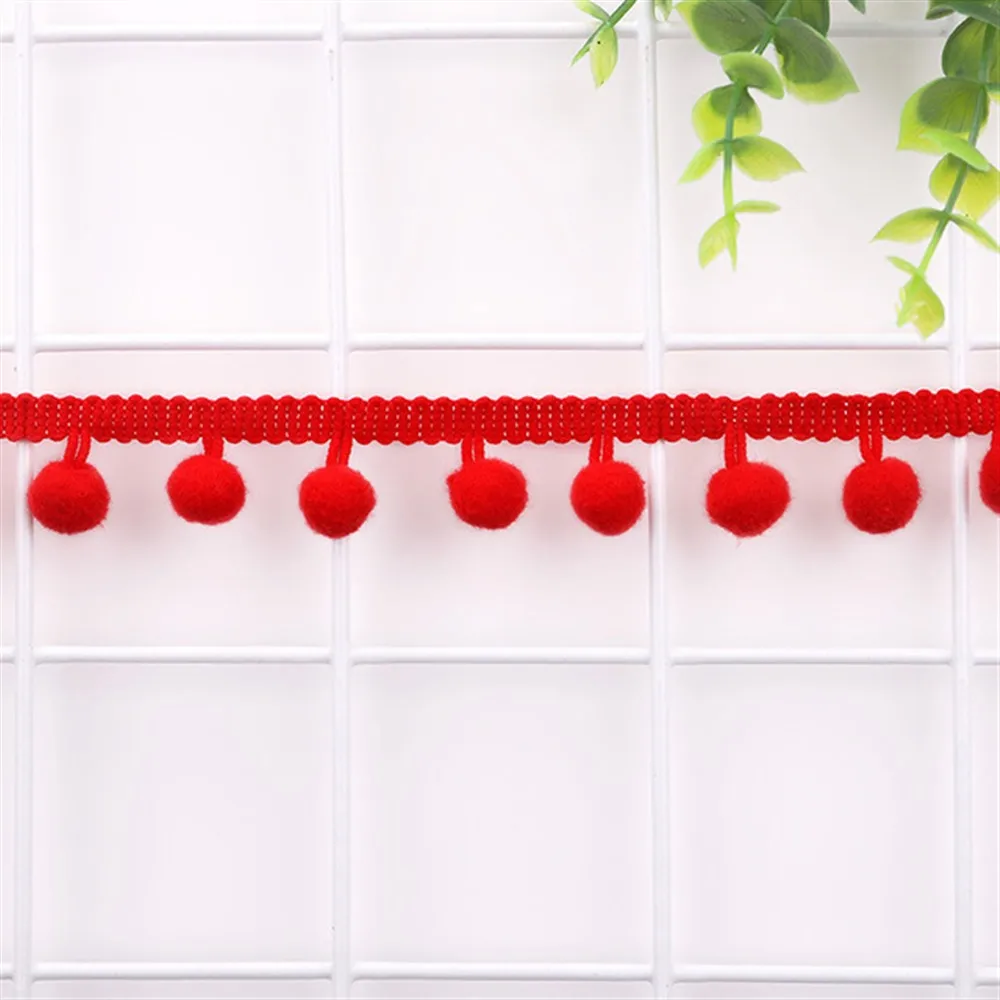 1~15 Yards Pom Pom Lace Trim Width 21mm with 11mm Pompom Ball Fringe Ribbon For Sewing Kintted Fabric Handmade Craft Accessories lace ribbon lace sewing accessories lace sewing supplies lace accessories lace garment accessories clothing craft accessories pom pom trim